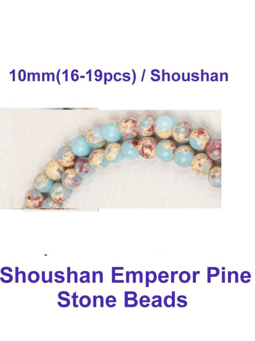 Vibrant Emperor Pine Stone Beads  Shoushan  10mm  (16-19 Beads)